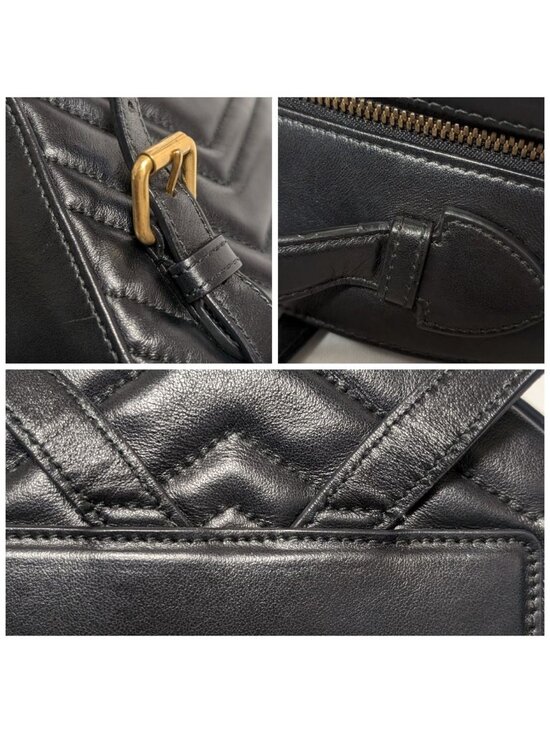 Gucci Appearance GG Marmont Leather Quilted Black Backpack main image 5